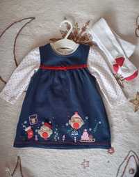 Детска Коледна роклята 68-74 см