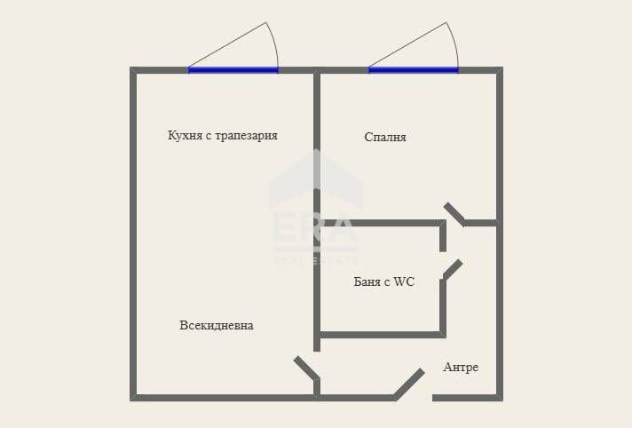 ЕКСКЛУЗИВНО! ЕРА Вива предлага слънчев двустаен апартамент с южно изло