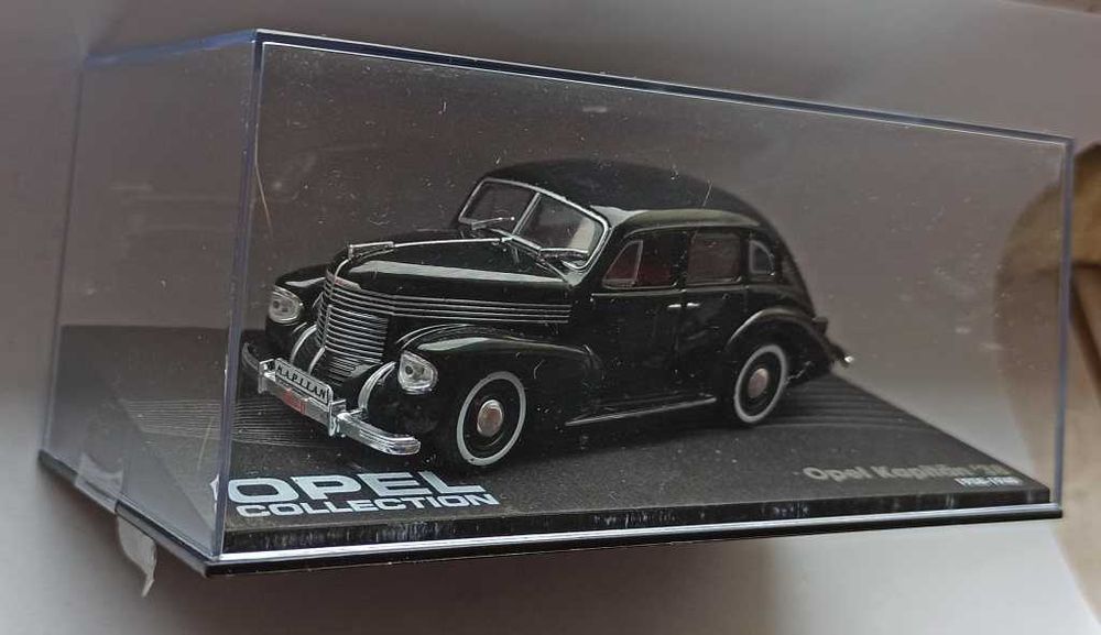 Macheta Opel Kapitan '38 1938-1939 negru - IXO/ Altaya 1/43