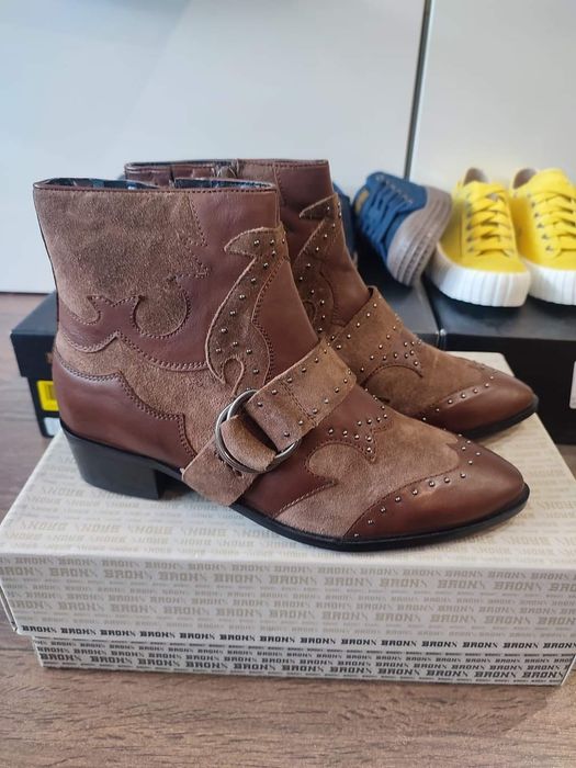 Bronx нови естествена кожа и велур Geox Clarks