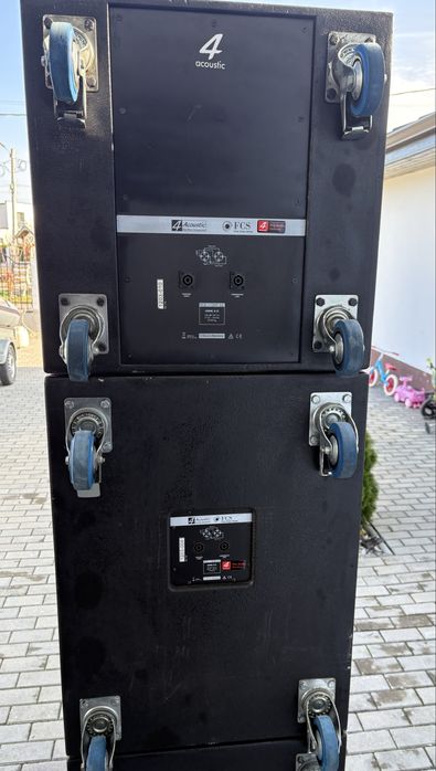 Sistem 4Acoustic topuri + basi (gen Dynacord XA). Echipare B&C