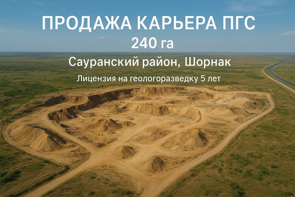 ПРОДАЖА КАРЬЕРА ПГС Площадь: 240 гектаров