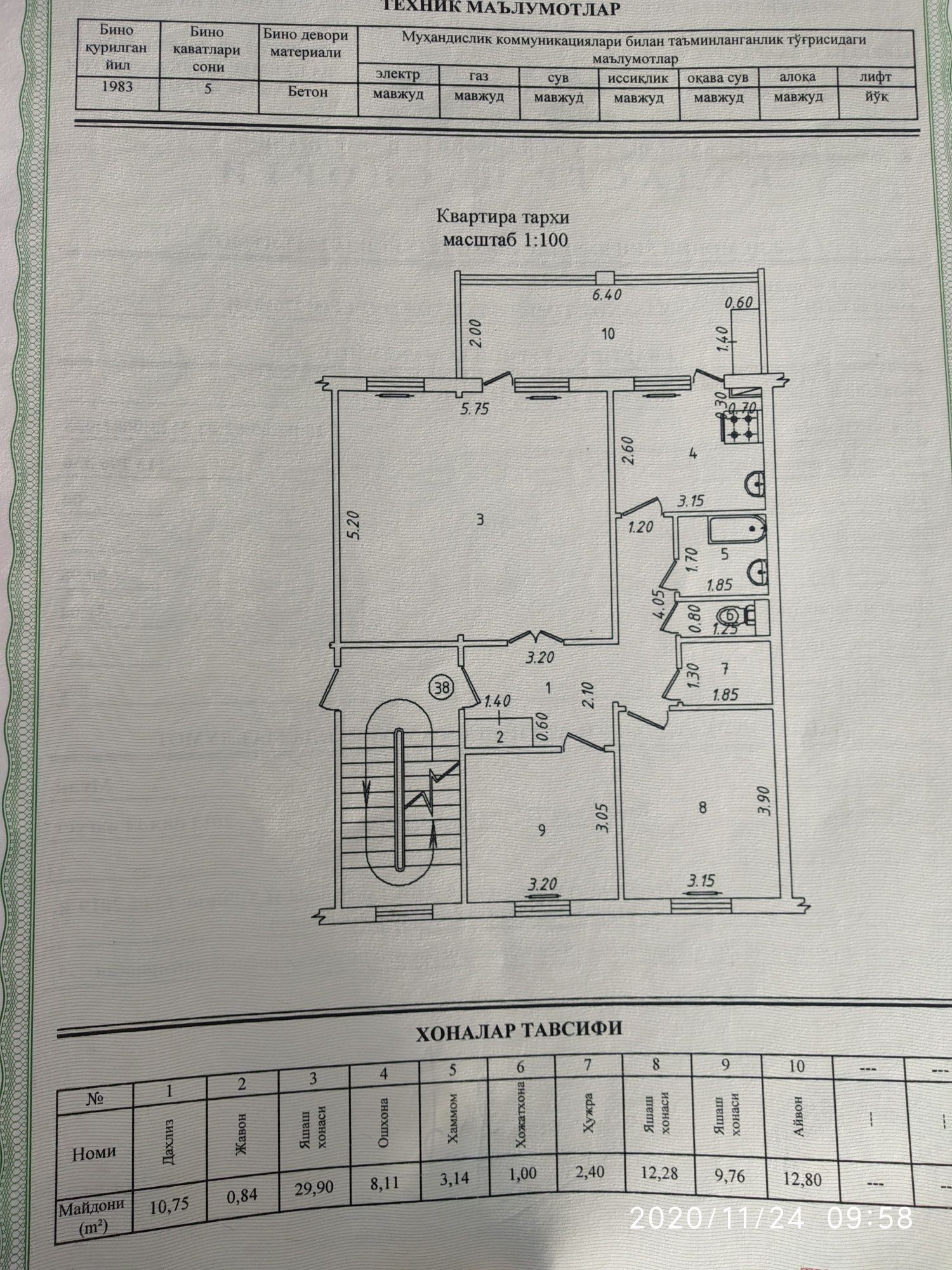 Yunusobod 14 kv, 4 xona uy sotiladi. Продается 4х комн кварт Юнусабад