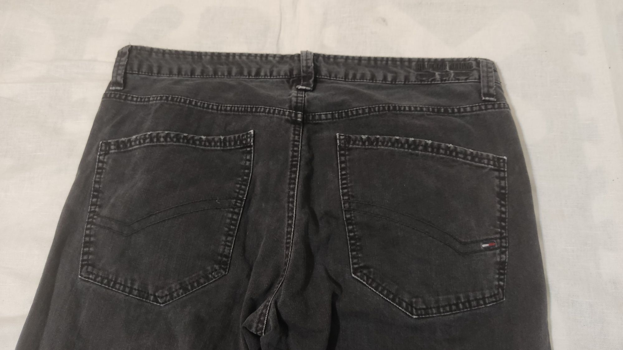 Blugi jeans Tommy Hilfiger denim din St Tommy black prespălați pantalo