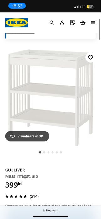 Set masuta de infasat Gulliver si salteluta 70x47.5