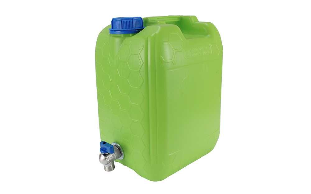 Туба за вода 10 литра с метално кранче - зелена