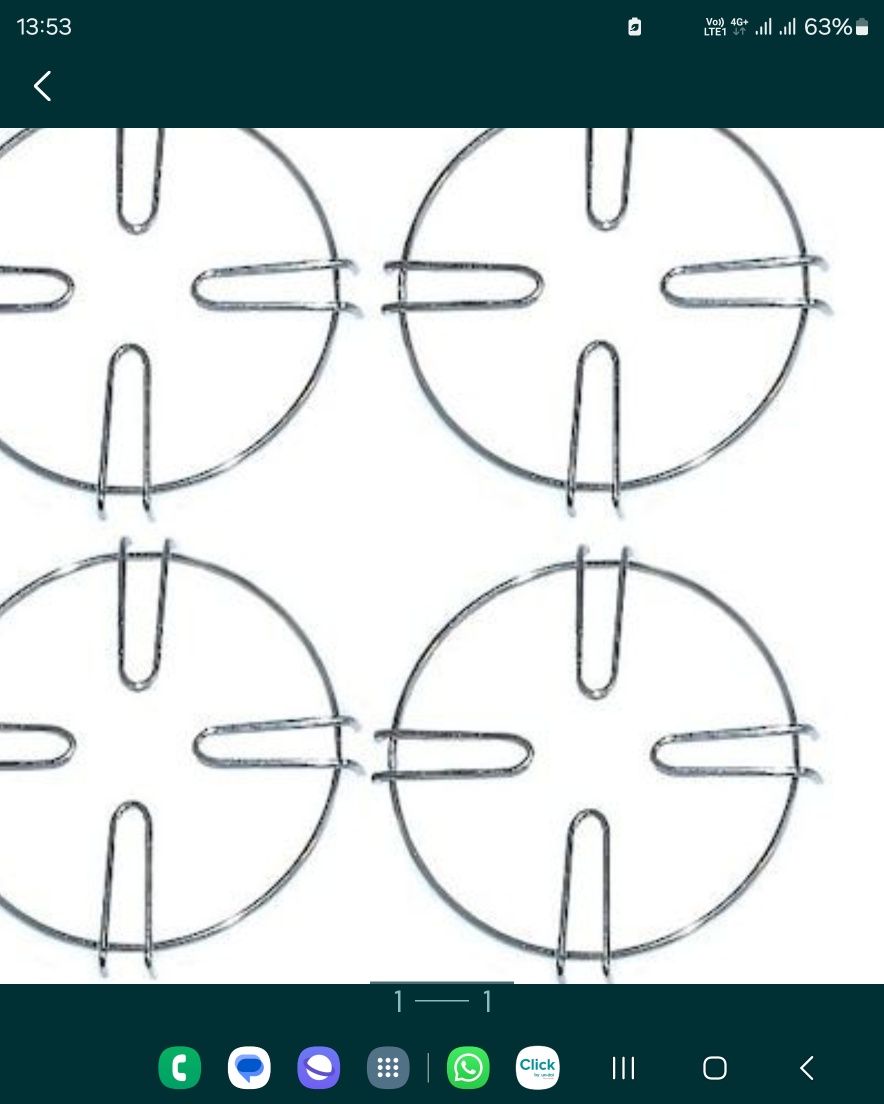 Suport ibric imprastietor flacara sarma 4mm diam190mm zincate 4/set