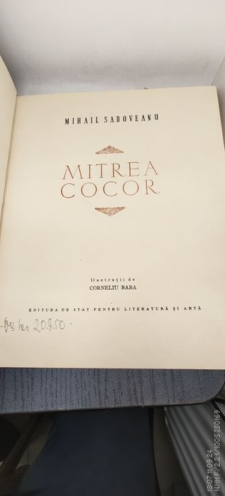 Mihail Sadoveanu  Mitrea Cocor cu ilustratii de Cirneliu Baba