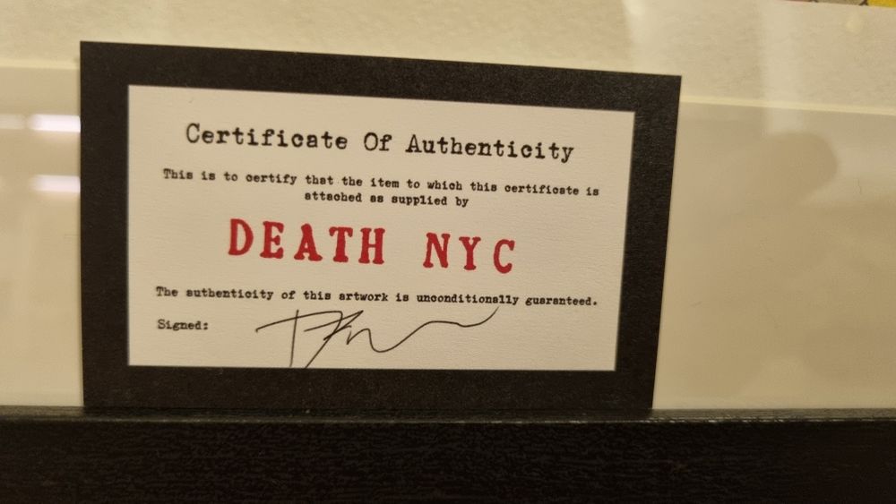Print DEATH NYC 100 bucati in toata lumea
