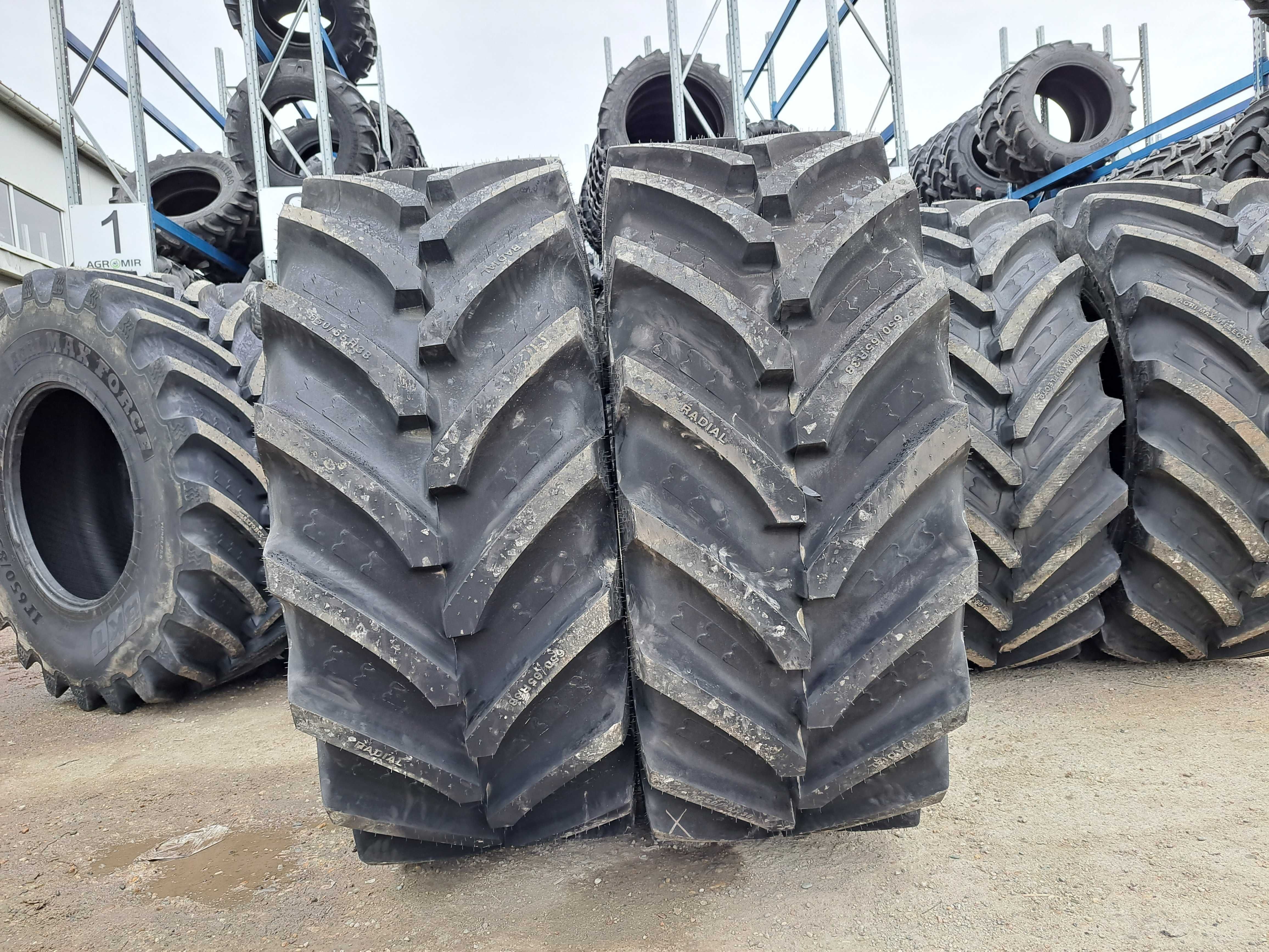 Cauciucuri noi 650/65R38 BKT AGRIMAX anvelope radiale tractor FENDT