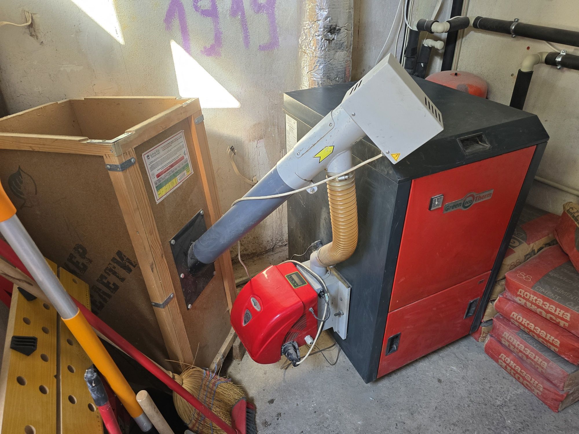 Пелетен котел/котел на пелети 25kw Green eco therm palletherm 25v4