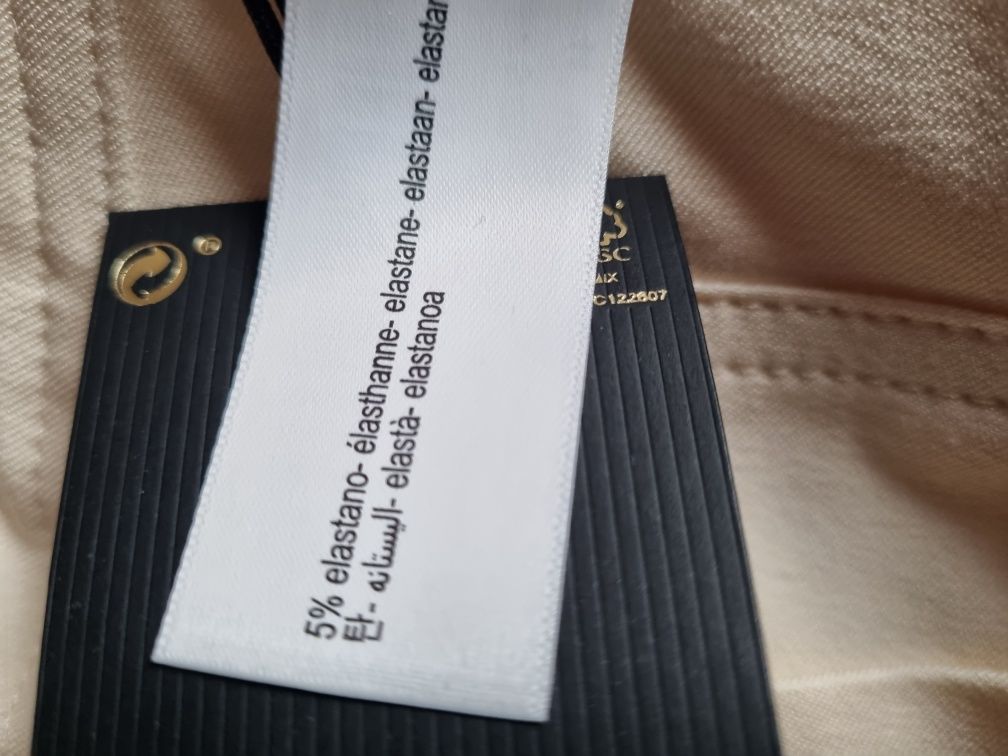 Pantaloni Massimo Dutti elastici alb-crem, 34, noi cu etichetă