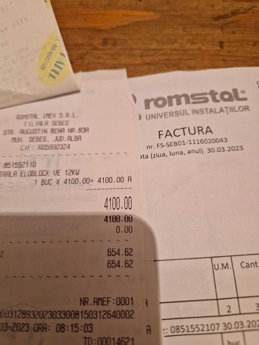 Centrala electrica Vaillant 12 kw montata dar nefolosita