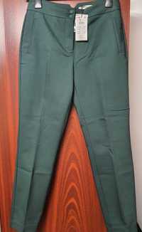 Pantaloni tigareta, Reserved, verde, 38