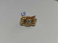 Inel vintage aur 18k 2.80gr cu 3diamante naturale (r)