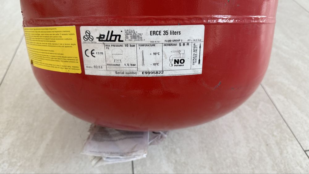 Vas de expansiune Nou pentru incalzire 10bar Elbi Erce 35L