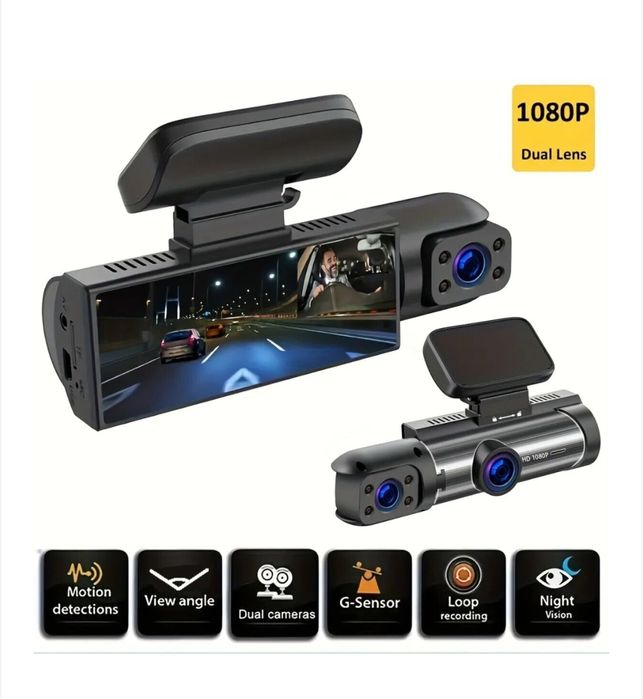 Видеорегистратор с двойна камера за Кола НОВ