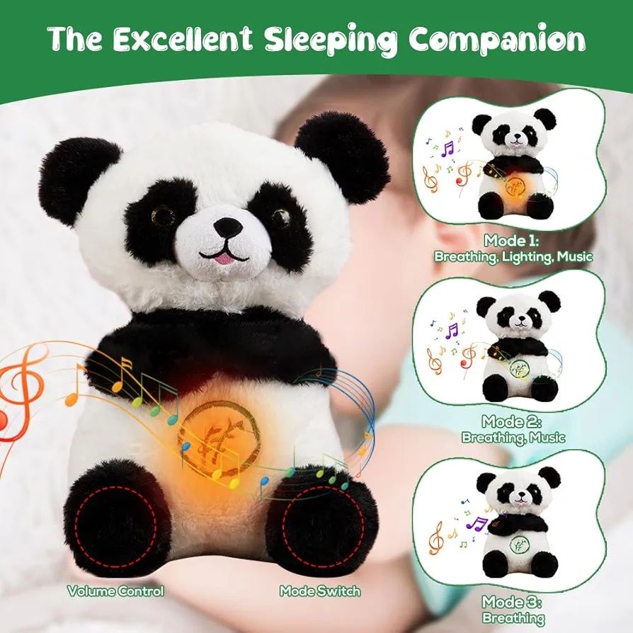 Интерактивна дишаща плюшена Панда, Дишаща играчка Панда Panda