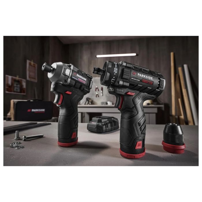 Нов Винтоверт+Импакт +две батерии 12V.Parkside performans  Германия