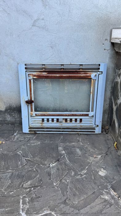 Ușă șemineu cu sticlă