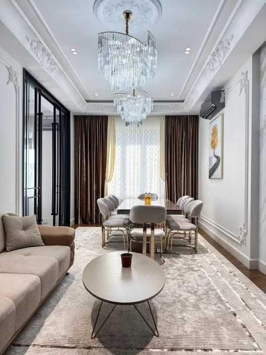 трёхкомнатная квартира в жкOzbegim 102м2; премиум ул бабура