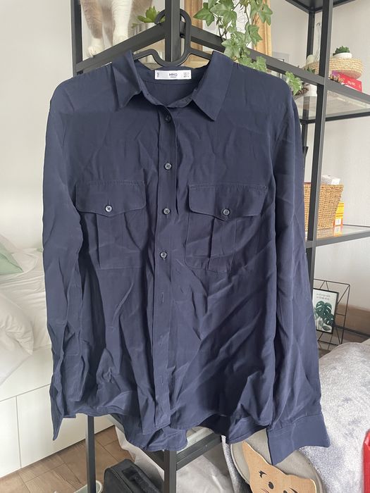 Camasa casual bleumarin Mango