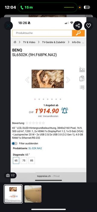 Vand monitor/televizor profesional