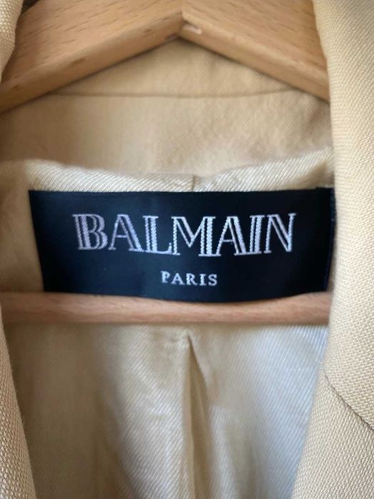 Geaca Balmain originala cream cu dublii nasturi