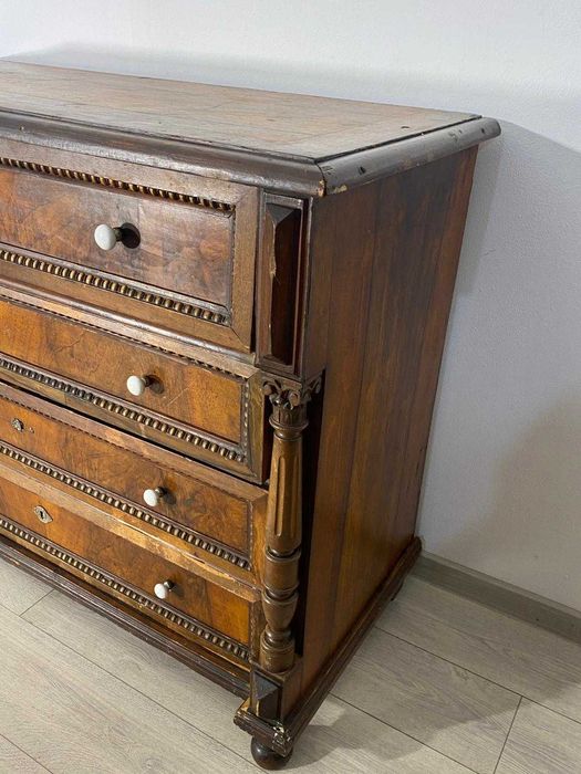 Comodă Vintage din Lemn cu 4 Sertare; Scrin; Dulap TV Living Dormitor