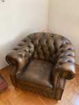 Set 3 canapele piele Chesterfield
