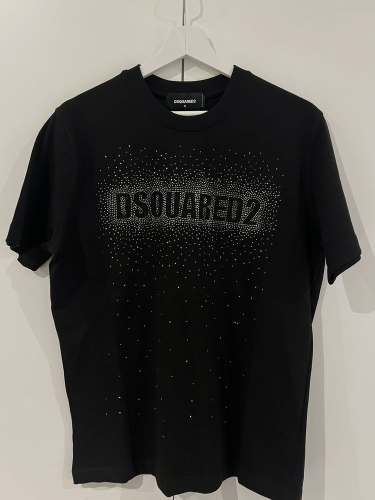 Tricouri dsquared alb sau negru cu pietre