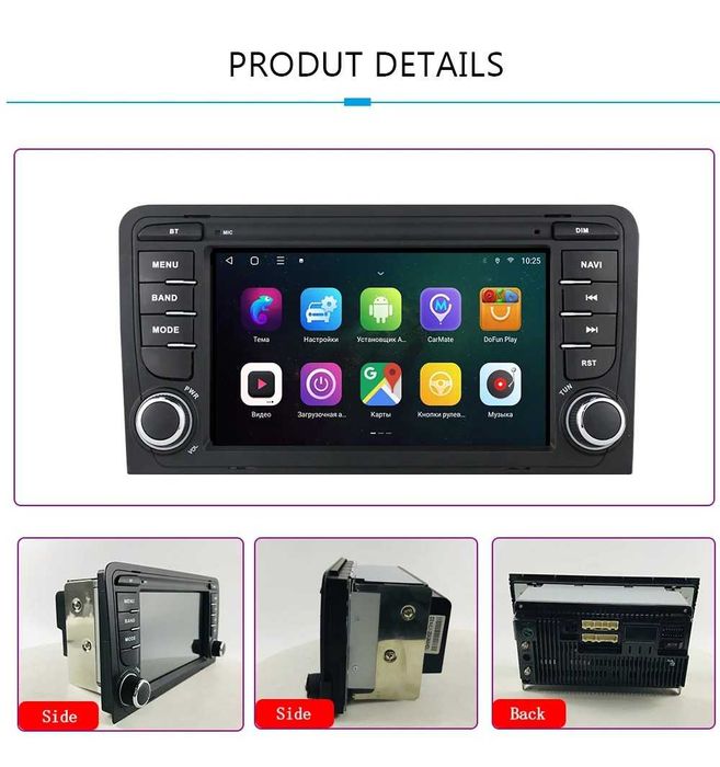 Navigatie dedicata Aud A3 2003 - 2012 cu Carplay si Android Auto