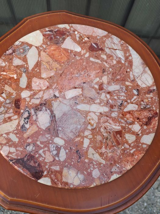 piedestal lemn marmura 97 cm
