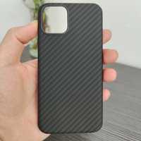 Iphone 12/13/14 PRO MAX - Husa Silicon Subtire 02mm Carbon Style Black