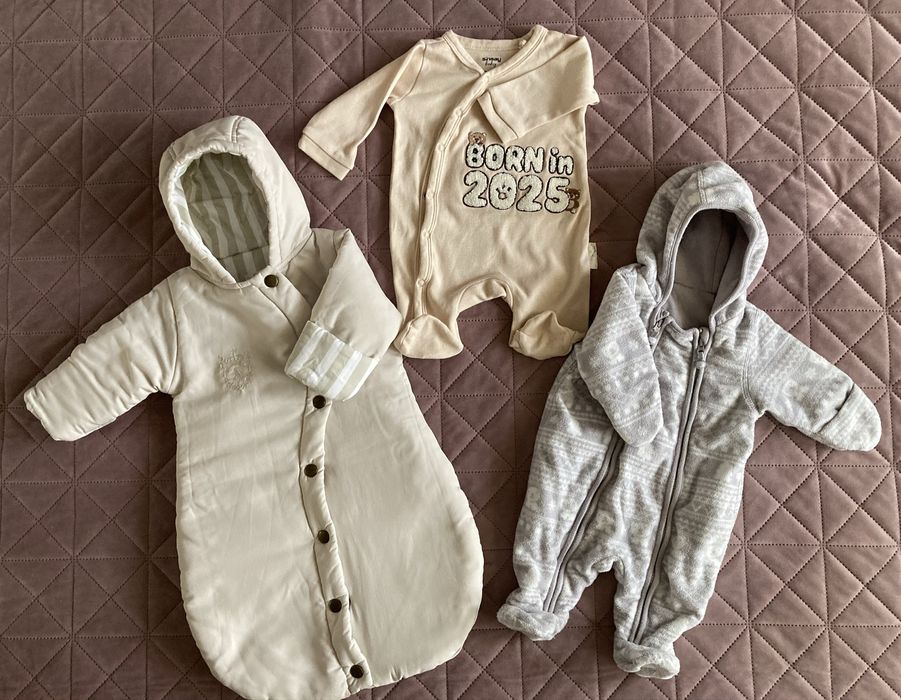 Бебешки космонавти (Angel baby / H&M) и ромпър - размер 56 см