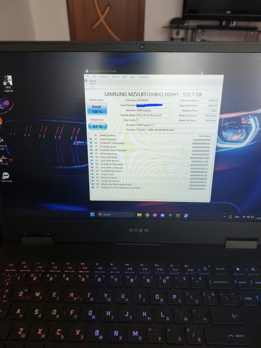 Геймърски лаптоп RTX 3060 144hz ryzen 5 5600h omen 15-EN1021NU