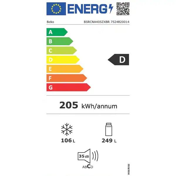 Нов инверторен хладилник с фризер Беко/Beko B5RCNA405ZXBR No Frost