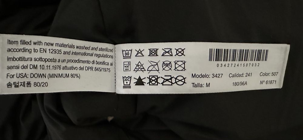 geaca puf Massimo Dutti marimea M