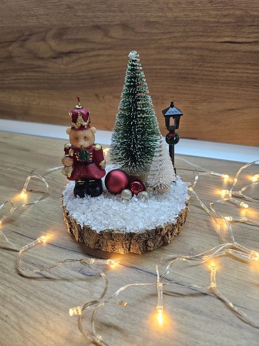 Ръчно изработен коледен свещник