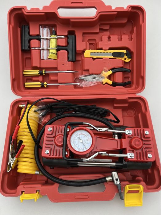 Компресор за гуми с комплект инстументи  12V - 4х4