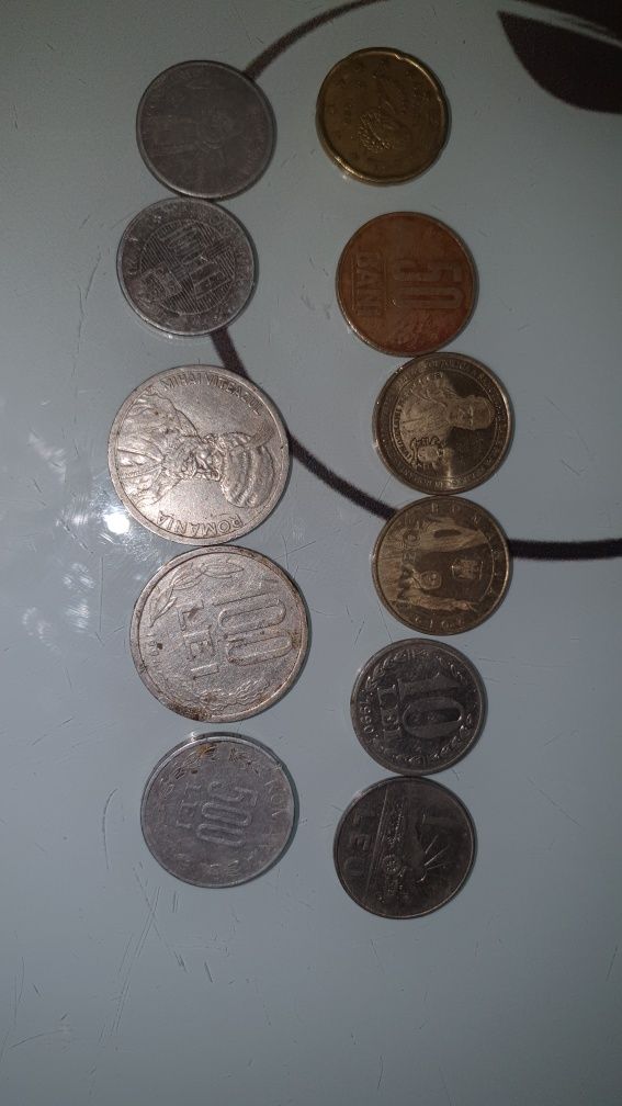 monede vechi  spaniole si românești