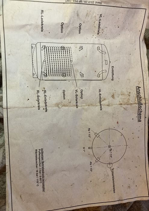 Vand puffer de 800 litri cu serpentina