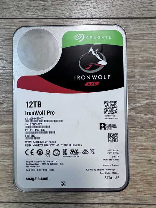 HDD 12TB Ironwolf PRO Nas defect