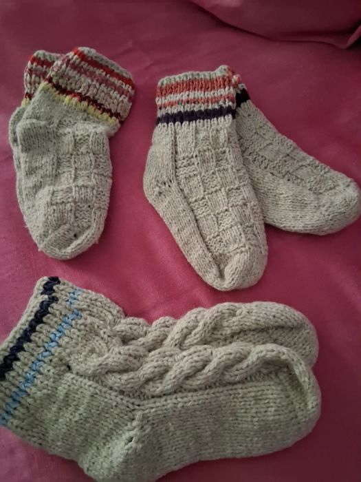 Sosete tricotat manual