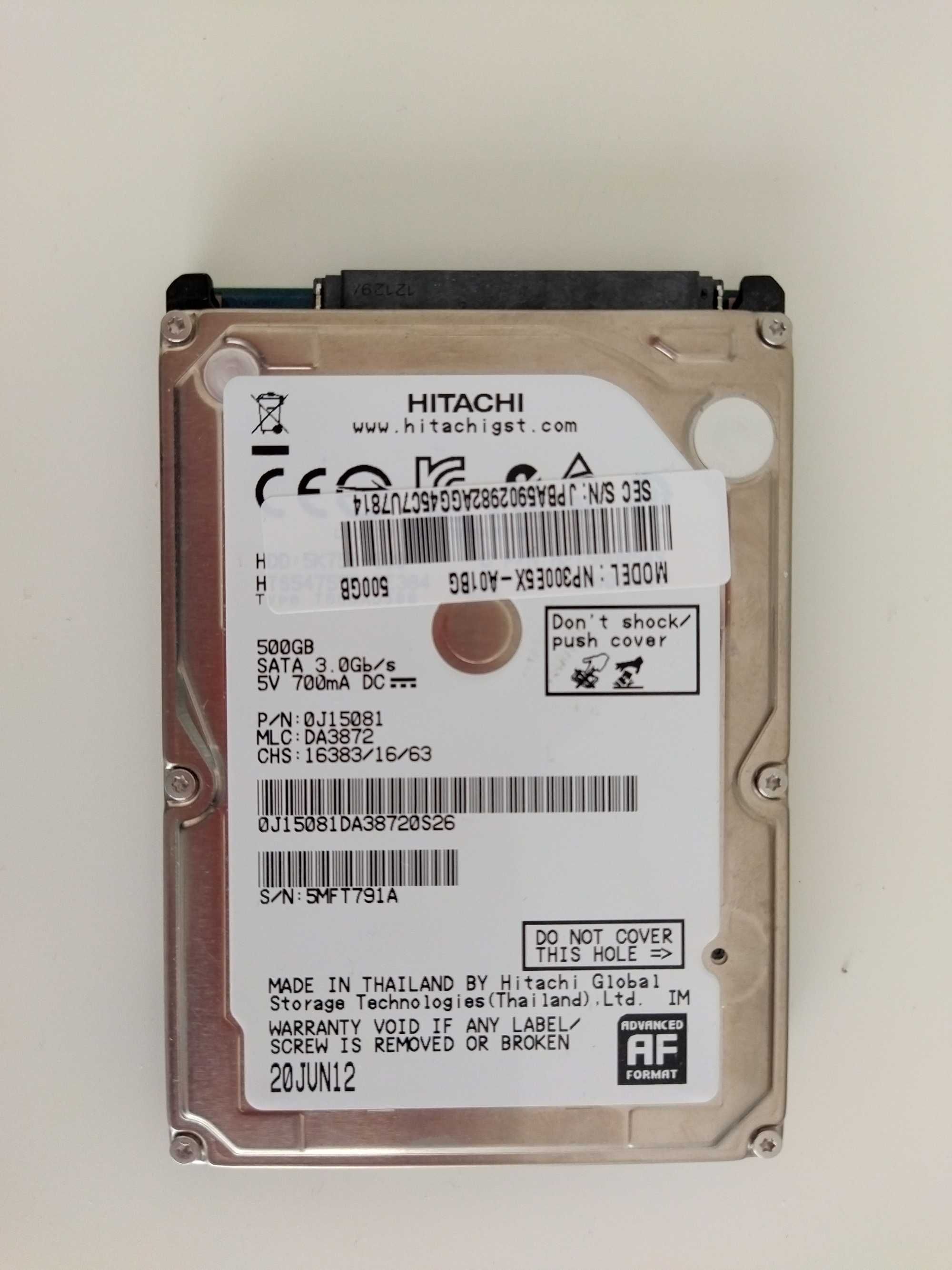 Хард диск за лаптоп Hitachi, 500 гигабайта