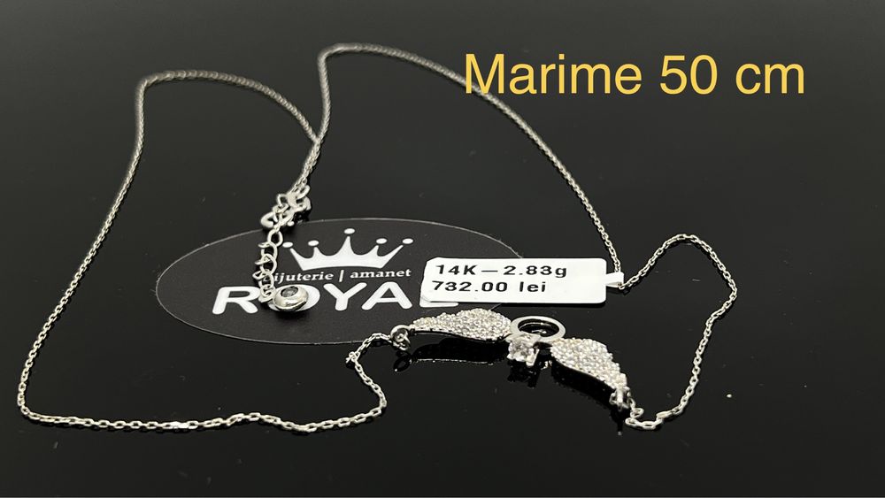Bijuteria ROYAL : Lant AUR 14 K ALB / 2.83 GR / Certificat