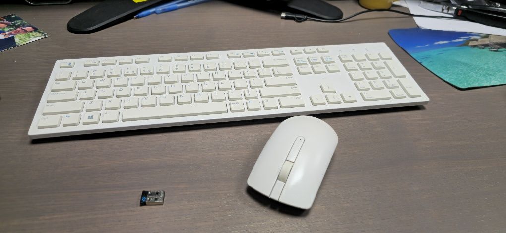 Dell wireless wk636p клавиатура + wm116p мишка, безжичен комплект