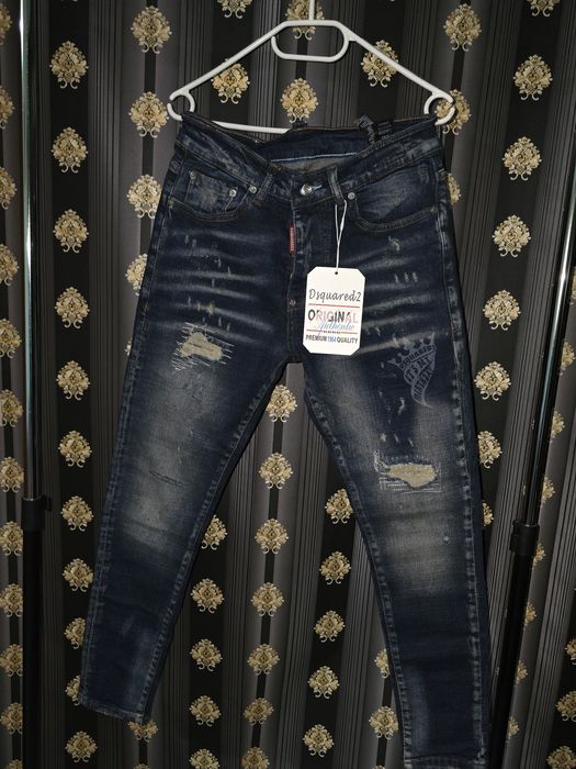 Blugi de barbati icon dsquared2 2culori premium