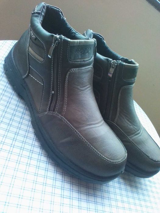 Мъжки кожени зимни обувки