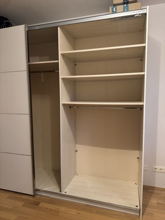 Dressing/Dulap 300/220/70 cm 2 usi culisante alb mat